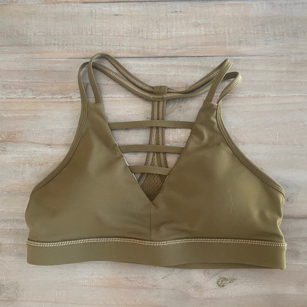 Zyia Olive Grid Sports Bra
